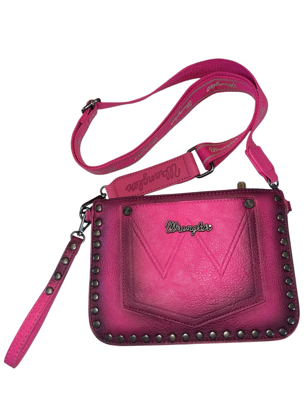 ๐NWOT๐ Pink Wrangler Montana West Rivets Studded Crossbody Bag - Picture 2 of 12